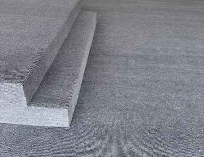 Loop and pile event carpet installed in a Nashville venue