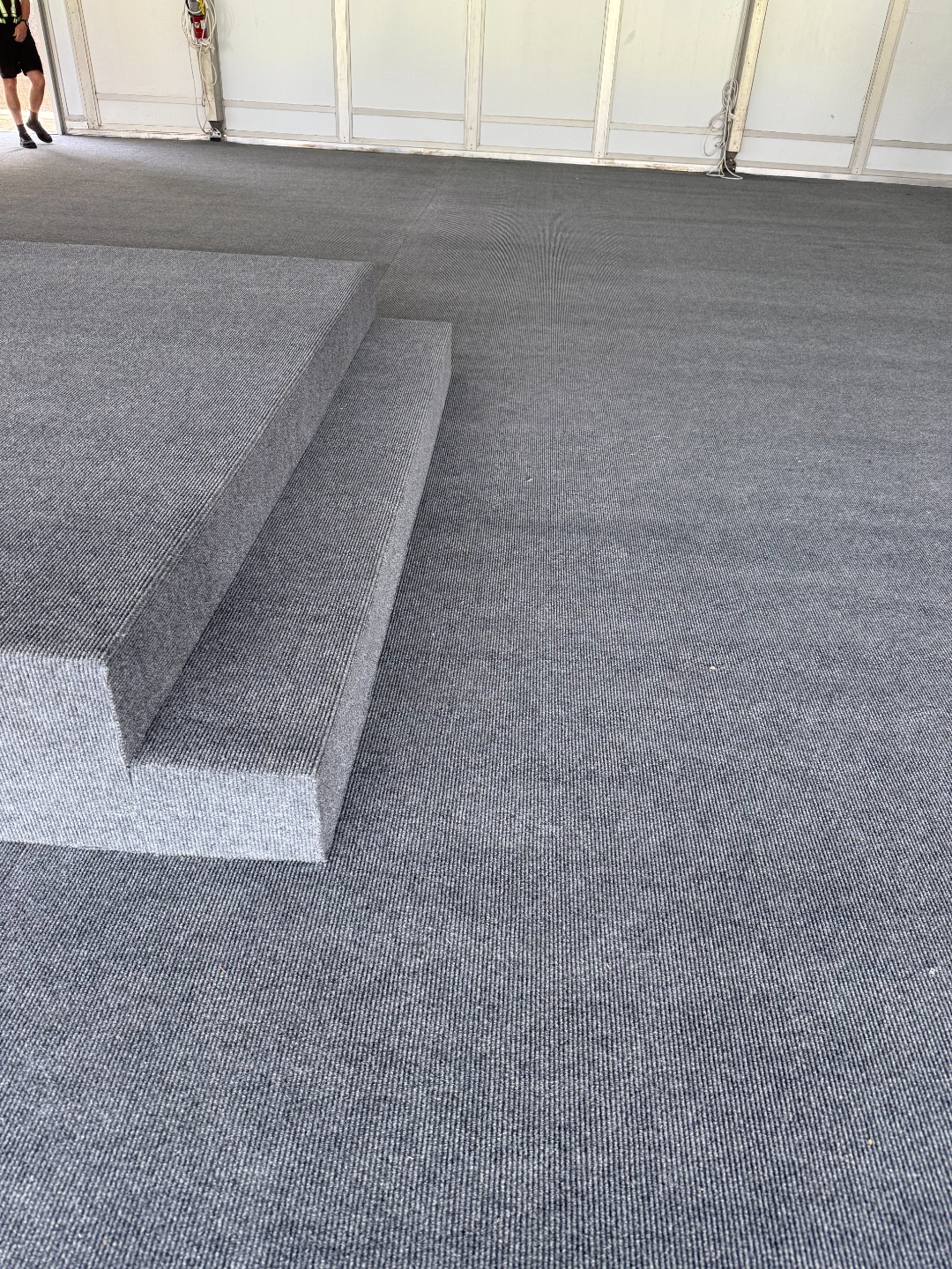 Event hospitality carpet installation