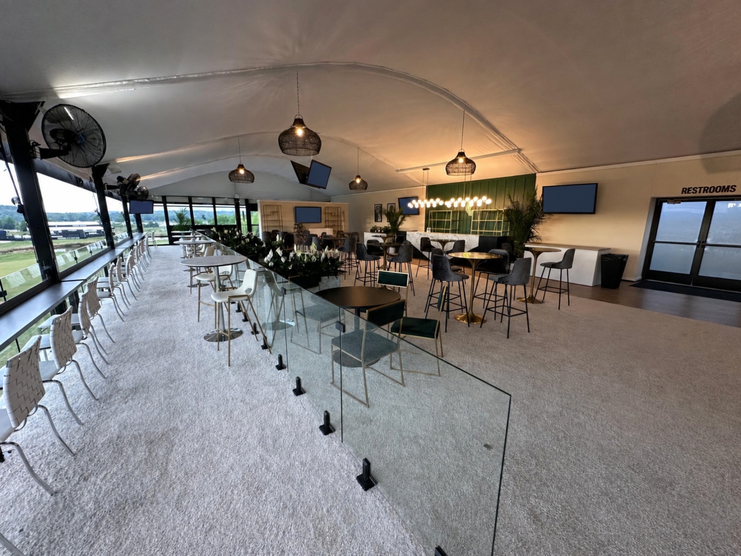 Golf hospitality suite carpet flooring